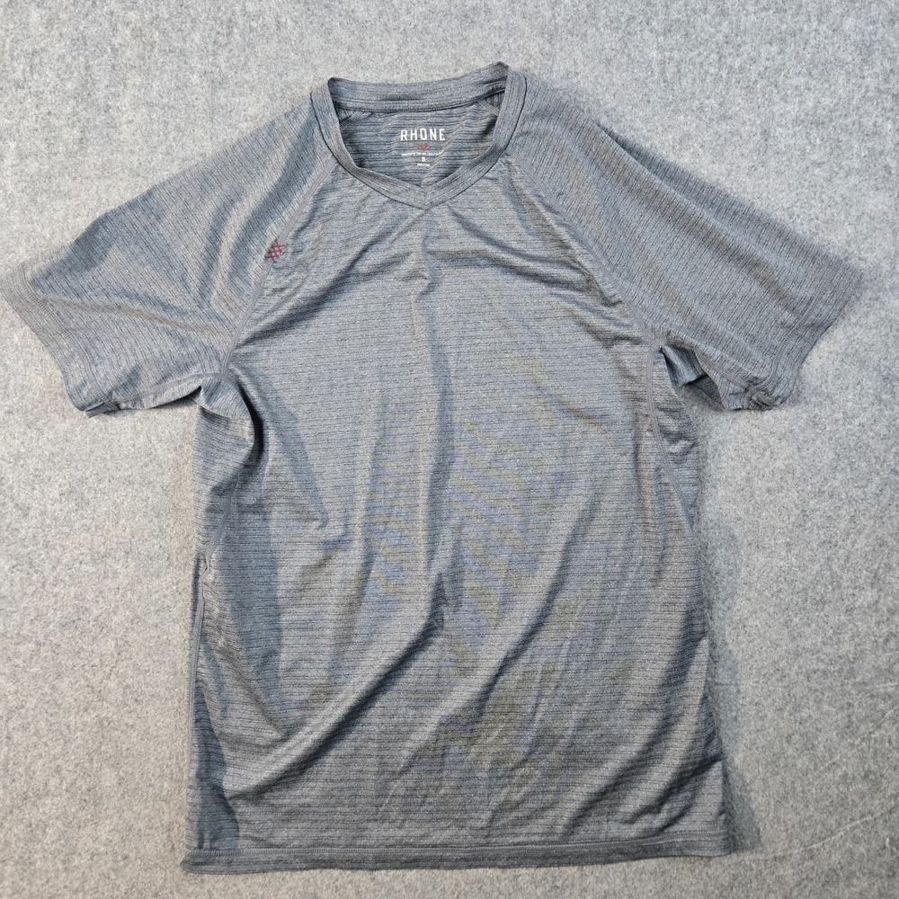 Rhone Sentry T-Shirt Mens Small Gray Short Sleeve Stretch Active Performance Gym